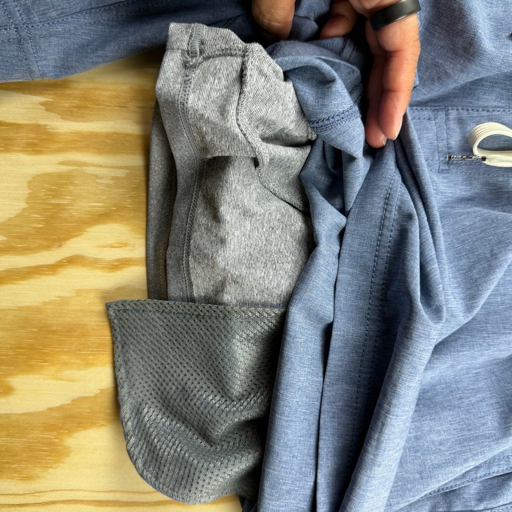 Fair Harbor Anchor Blue Heathered Lined Swim Trunks Shorts Mens XL 7.5 Inseam - Picture 4 of 7